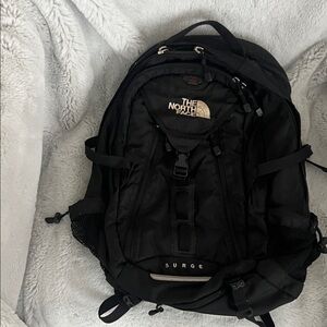 The North Face Surge Backpack in Black